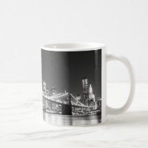 Brooklyn Bridge and Manhattan Skyline Coffee Mugs