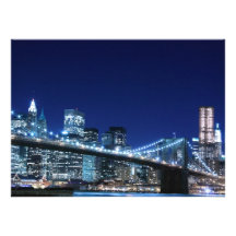 Brooklyn Bridge and Manhattan Skyline Personalized Invitation