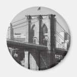 Brooklyn Bridge and Manhattan Skyline Refrigerator Magnets