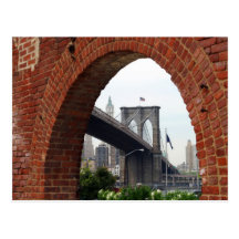 Brooklyn Bridge Brick Arch Postcard