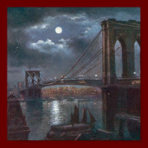 Brooklyn Bridge by Moonlight posters