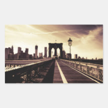 Brooklyn Bridge - New York City Rectangular Stickers