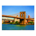 Brooklyn Bridge Painting Post Cards