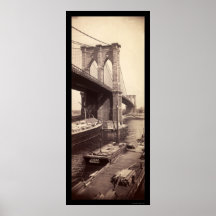 Brooklyn Bridge Photo 1896 Posters