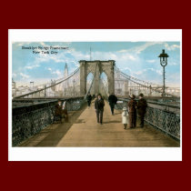 Brooklyn Bridge Promenade, New York City postcards
