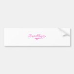 Brooklyn Classic Style Name Bumper Sticker