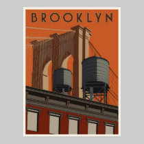 Brooklyn travel poster posters