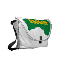 Broome Green and Gold Map Messenger Bag