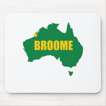 Broome Green and Gold Map Mouse Pads