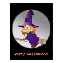 Broomstick Witch Post Cards