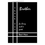 BROTHER - Best Man Wedding Thank You Greeting Cards
