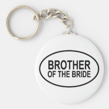 Brother of the Bride Wedding Oval Key Chains
