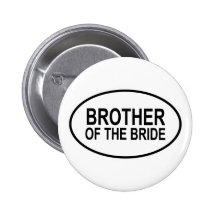 Brother of the Bride Wedding Oval Pins