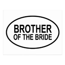 Brother of the Bride Wedding Oval Postcards