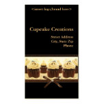 Brown and Black Cupcake Business Cards