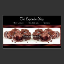 Brown and Black Cupcake Business Cards business cards