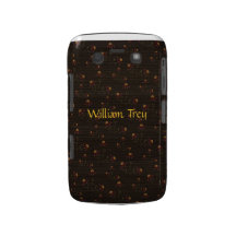 Brown and Maroon Floral Blackberry Case