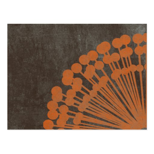 Brown and Orange Distressed Post Card