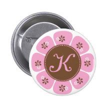 Brown and Pink Monogram K