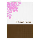 Brown and Pink Thank You Cards cards