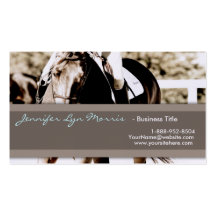 Brown and White Show Horse Business Cards