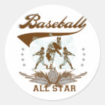 Brown Baseball All Star Tshirts and Gifts Sticker