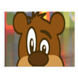 Brown Bear Face Photo Print