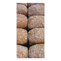 Brown bread rolls photo card template