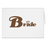 Brown Bride Greeting Cards