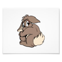 Brown bunny looking over shoulder.png photo