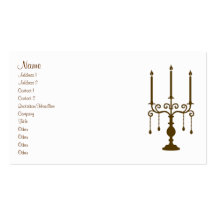 Brown Candelabra Business Cards