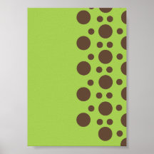 Brown Circle on Green Posters