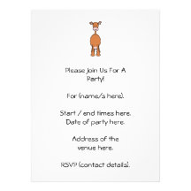 Brown Cow Cartoon. Front. Personalized Announcement