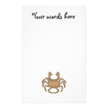 Brown crab personalized stationery