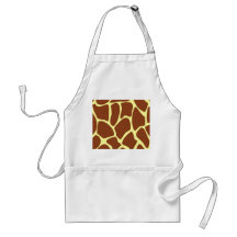 Brown Giraffe Print Pattern. Apron
