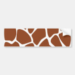Brown Giraffe Print Pattern. Bumper Stickers
