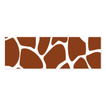 Brown Giraffe Print Pattern. Business Card