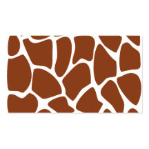 Brown Giraffe Print Pattern. Business Card Template
