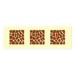 Brown Giraffe Print Pattern. Business Card Templates