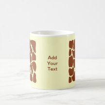 Brown Giraffe Print Pattern. Coffee Mugs