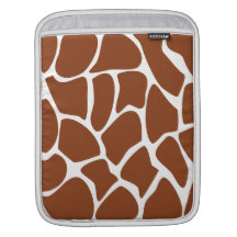 Brown Giraffe Print Pattern. iPad Sleeve