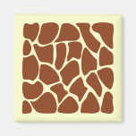 Brown Giraffe Print Pattern. Refrigerator Magnet