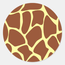 Brown Giraffe Print Pattern. Stickers