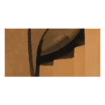 Brown industrial style abstract. customized photo card