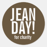 Brown Jean Day Stickers