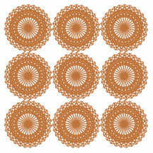 Brown Lace Pattern Design. Photo Cut Out