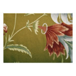 Brown Large red and ivory flowers on gold flowers Personalized Invites