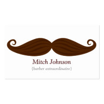Brown Moustache Bizcard Business Card Templates