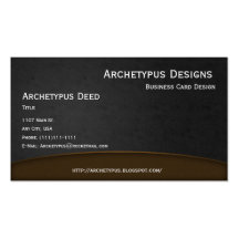 Brown on Grey Curves Business Card Style 1