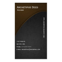 Brown on Grey Curves Business Card Style 2